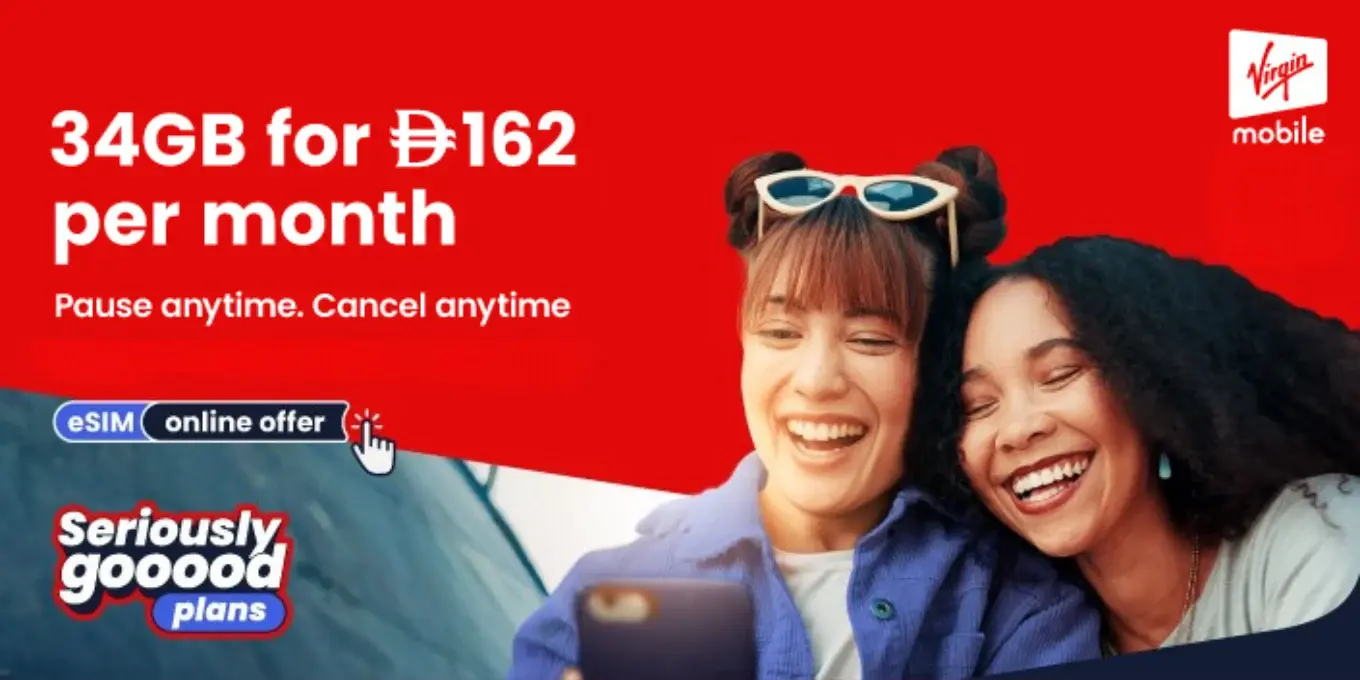 Buy 10GB Plan & Get Up to 34GB Total at AED 162 Monthly Virgin Mobile Coupon Code